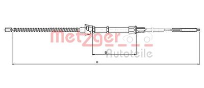 Cable Pull, parking brake METZGER AUTOTEILE 10.7134