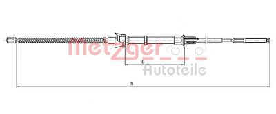 Cable Pull, parking brake METZGER AUTOTEILE 10.7136