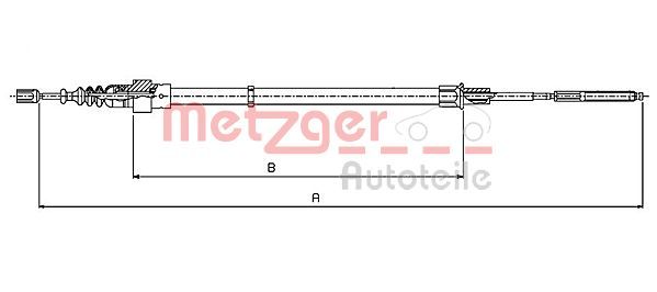 METZGER AUTOTEILE 10.7137 Cable Pull, parking brake