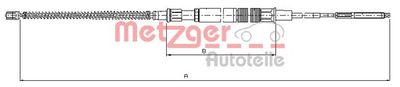 Cable Pull, parking brake METZGER AUTOTEILE 10.7409