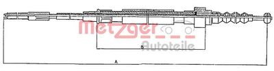Cable Pull, parking brake METZGER AUTOTEILE 10.742