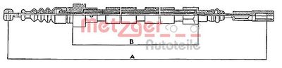 Cable Pull, parking brake METZGER AUTOTEILE 10.746