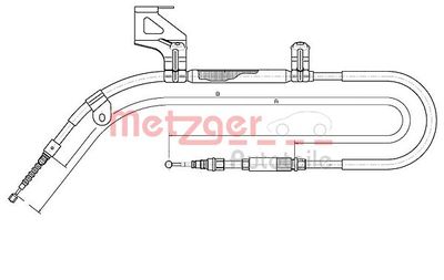 Cable Pull, parking brake METZGER AUTOTEILE 10.7482