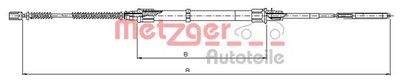 Cable Pull, parking brake METZGER AUTOTEILE 10.7493