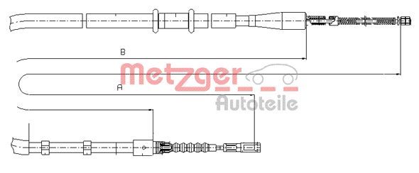 METZGER AUTOTEILE 10.7503 Cable Pull, parking brake