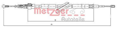 Cable Pull, parking brake METZGER AUTOTEILE 10.7506