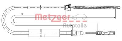 Cable Pull, parking brake METZGER AUTOTEILE 10.7507