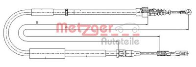 Cable Pull, parking brake METZGER AUTOTEILE 10.7514