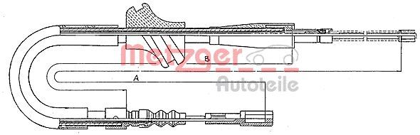 METZGER AUTOTEILE 10.753 Cable Pull, parking brake