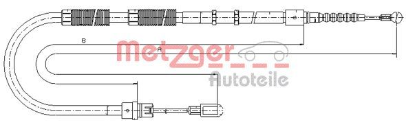 METZGER AUTOTEILE 10.7535 Cable Pull, parking brake