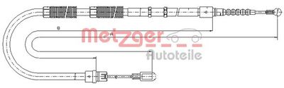 Cable Pull, parking brake METZGER AUTOTEILE 10.7535