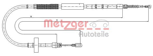 METZGER AUTOTEILE 10.7537 Cable Pull, parking brake