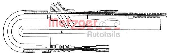 METZGER AUTOTEILE 10.754 Cable Pull, parking brake