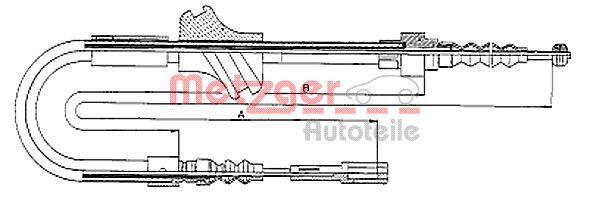 METZGER AUTOTEILE 10.7541 Cable Pull, parking brake