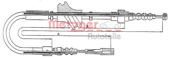METZGER AUTOTEILE 10.7581 Cable Pull, parking brake