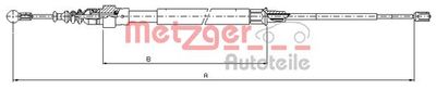 Cable Pull, parking brake METZGER AUTOTEILE 10.7625