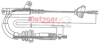 Cable Pull, parking brake METZGER AUTOTEILE 10.817