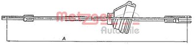 Cable Pull, parking brake METZGER AUTOTEILE 10.818