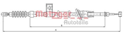 Cable Pull, parking brake METZGER AUTOTEILE 10.8221