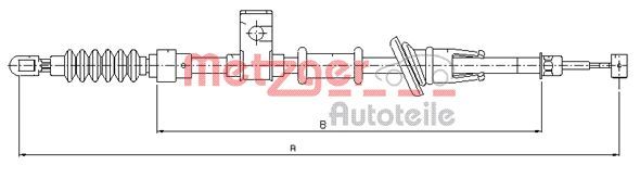 METZGER AUTOTEILE 10.8222 Cable Pull, parking brake