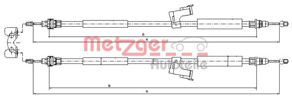 METZGER AUTOTEILE 10.8225 Cable Pull, parking brake