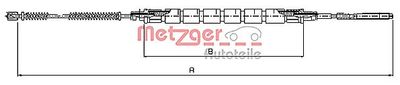 Cable Pull, parking brake METZGER AUTOTEILE 10.9031