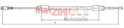 Cable Pull, parking brake METZGER AUTOTEILE 10.9321