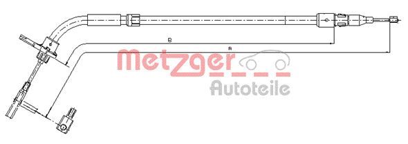 METZGER AUTOTEILE 10.9333 Cable Pull, parking brake