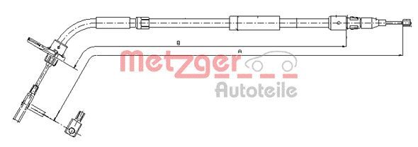 METZGER AUTOTEILE 10.9334 Cable Pull, parking brake
