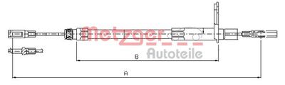 Cable Pull, parking brake METZGER AUTOTEILE 10.9431