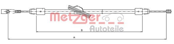 METZGER AUTOTEILE 10.9436 Cable Pull, parking brake