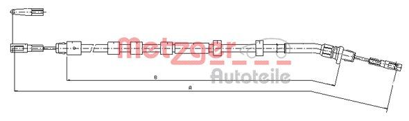 METZGER AUTOTEILE 10.9512 Cable Pull, parking brake
