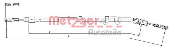 METZGER AUTOTEILE 10.9513 Cable Pull, parking brake