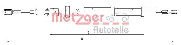 METZGER AUTOTEILE 10.9832 Cable Pull, parking brake
