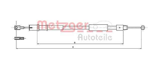 METZGER AUTOTEILE 10.9836 Cable Pull, parking brake