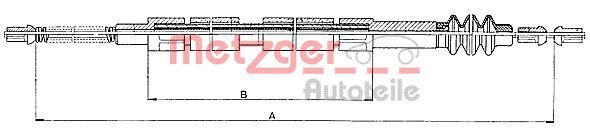 METZGER AUTOTEILE 10.9847 Cable Pull, parking brake