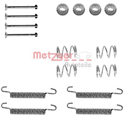 Accessory Kit, parking brake shoes METZGER AUTOTEILE 105-0791
