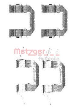METZGER AUTOTEILE 109-1722 Accessory Kit, disc brake pad