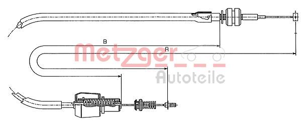 METZGER AUTOTEILE 11.1247 Accelerator Cable