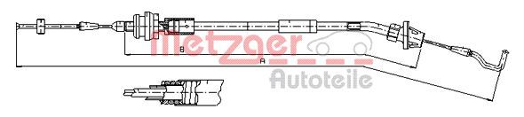 METZGER AUTOTEILE 11.1624 Accelerator Cable