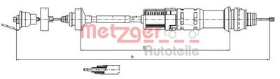 Cable Pull, clutch control METZGER AUTOTEILE 11.2198