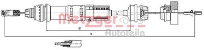 Cable Pull, clutch control METZGER AUTOTEILE 11.2280