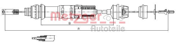 METZGER AUTOTEILE 11.2281 Cable Pull, clutch control