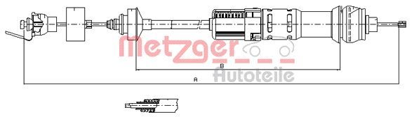 METZGER AUTOTEILE 11.2284 Cable Pull, clutch control