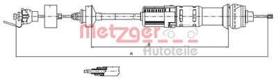 Cable Pull, clutch control METZGER AUTOTEILE 11.2284