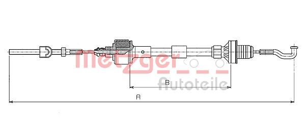 METZGER AUTOTEILE 11.2531 Cable Pull, clutch control