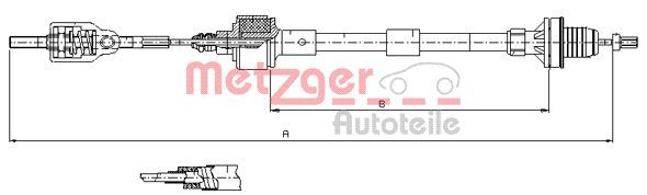 METZGER AUTOTEILE 11.2533 Cable Pull, clutch control