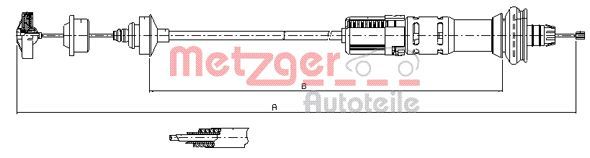 METZGER AUTOTEILE 11.3028 Cable Pull, clutch control