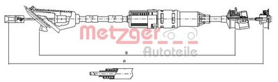 Cable Pull, clutch control METZGER AUTOTEILE 11.3214