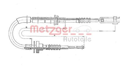 Cable Pull, clutch control METZGER AUTOTEILE 11.3910